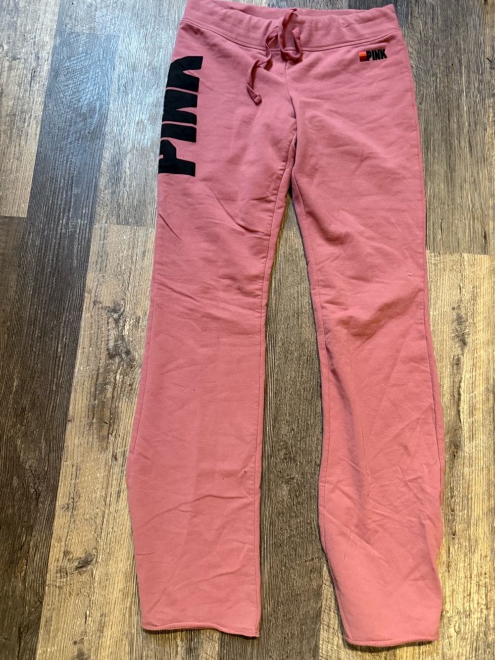 PINK Victoria's Secret Rose Pink Sweatpants with Black Logo